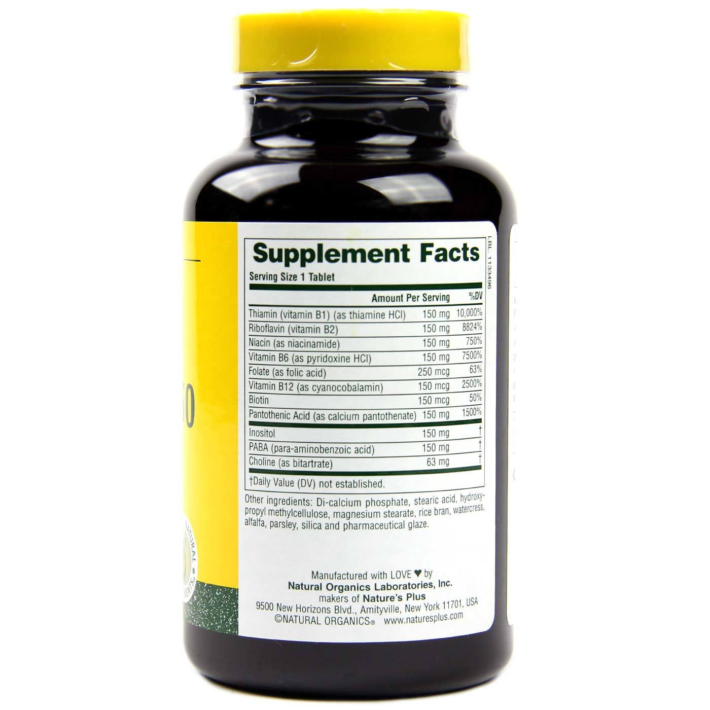 Comprar Nature's Plus, Mega B-150 - 90 Tabletes - Imagem 2