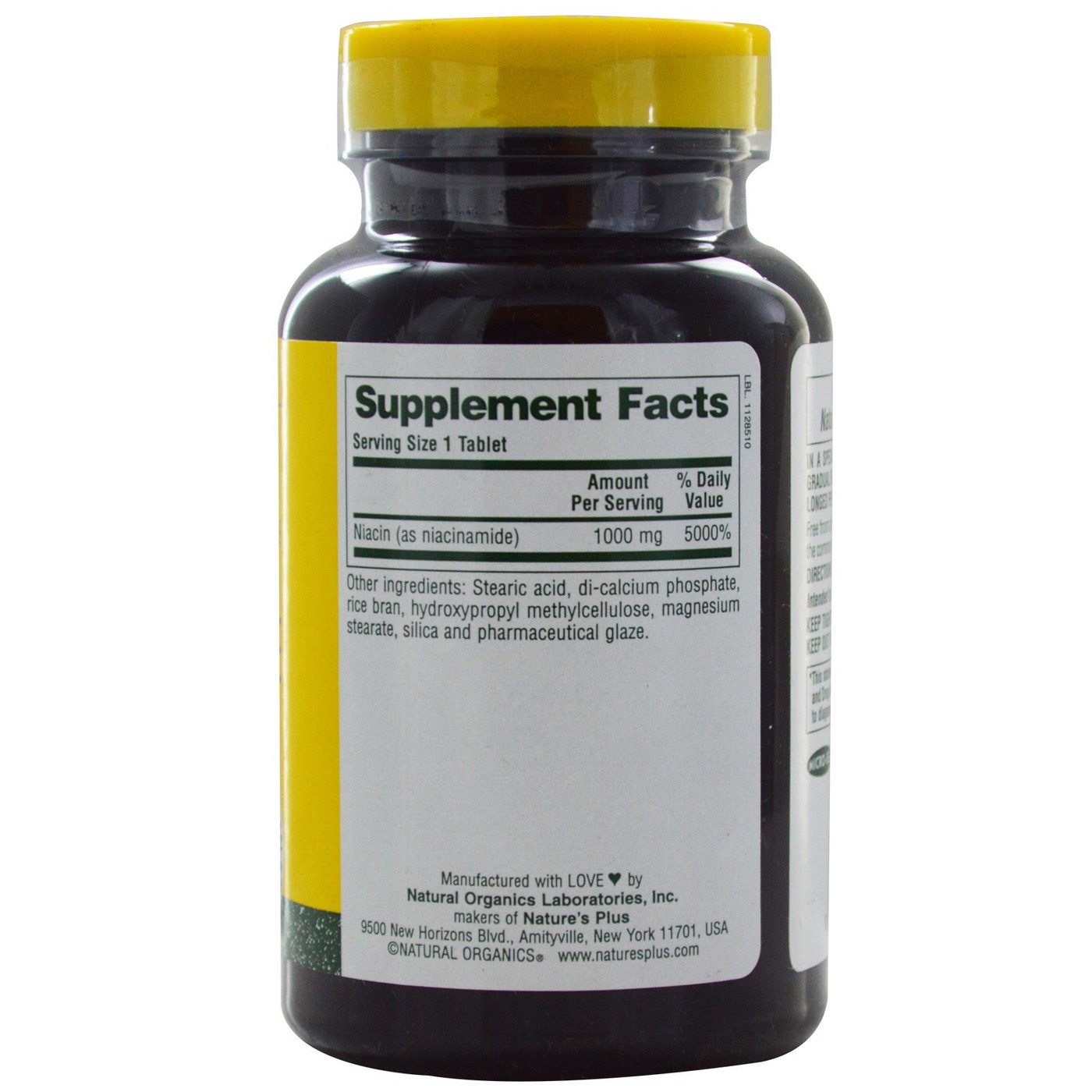 Comprar Nature's Plus, Niacinamida 1000 mg - 90 Tabletes - Imagem 2