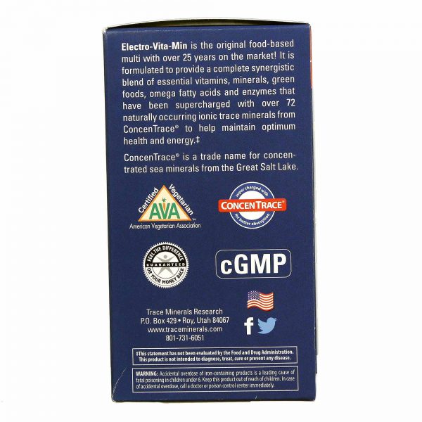 Comprar Trace Minerals Research Electro-Vita-Min diários 5 90 Tabletes - Imagem 4