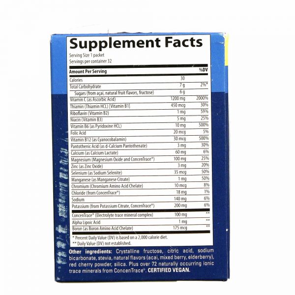 Comprar Trace Minerals Research Eletrólito Stamina Power Pak Açaí 32-8,9 g Pacotes - Imagem 4