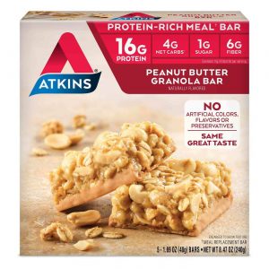 Comprar Atkins, Barras Nutricionais Advantage, Manteiga de Amendoim e Granola - 5 Barras