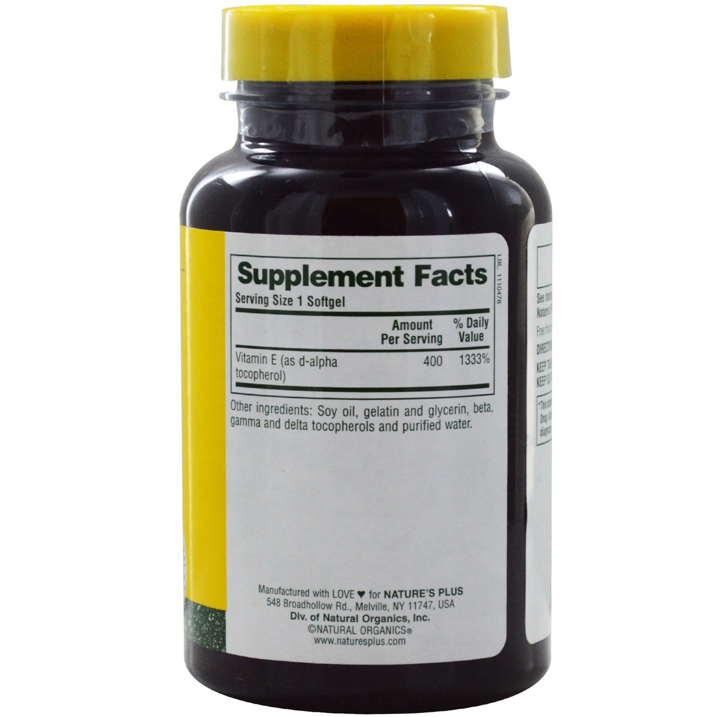 Comprar Nature's Plus, Vitamina E 400 IU - 180 Cápsulas em Gel - Imagem 2