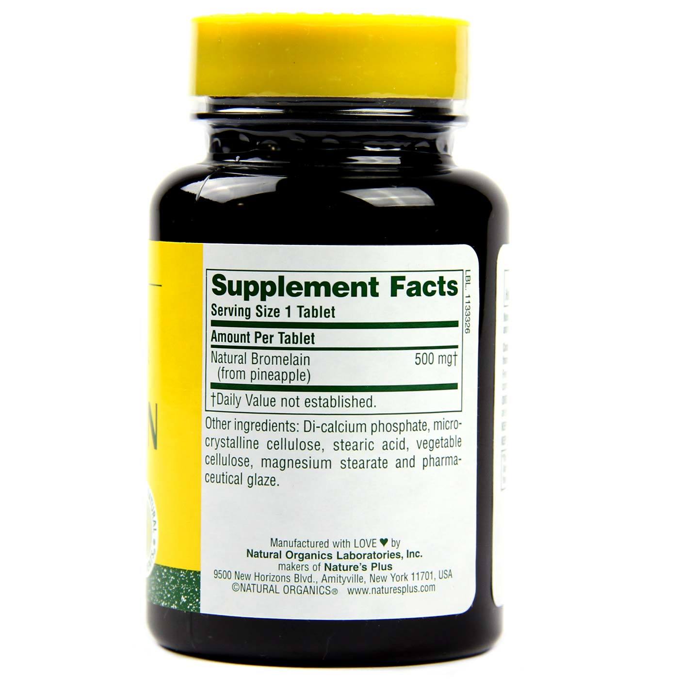 Comprar Nature's Plus, Bromelina 500 mg - 60 Tabletes - Imagem 2