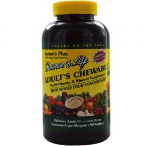 Comprar Nature's Plus, Multi Vitaminas e Minerais Source of Life® - 90 Tabletes Mastigáveis