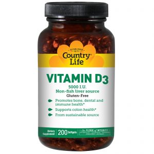 Comprar Country Life, Vitamina D3, 5.000 UI, 200 Cápsulas Softgel