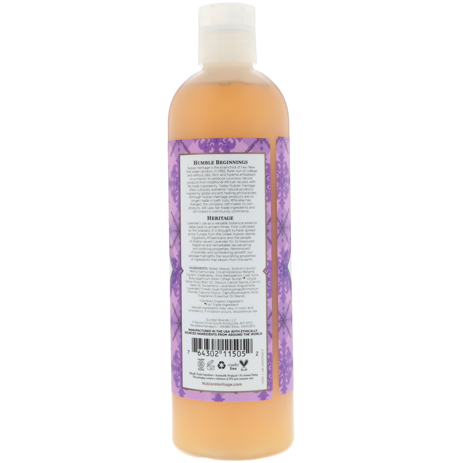 Comprar Nubian Heritage, Sabonete Líquido para o Corpo, Lavanda e Flores Silvestres, 384 ml (13 fl oz) - Imagem 2