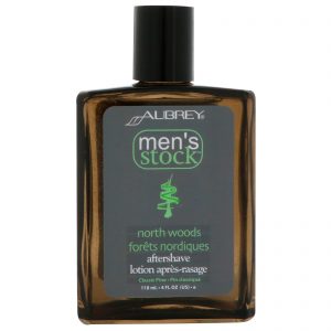 Comprar Aubrey Organics, Men's Stock, Pós-barba North Woods, Pinho Clássico, frasco de 4 oz (118 ml)