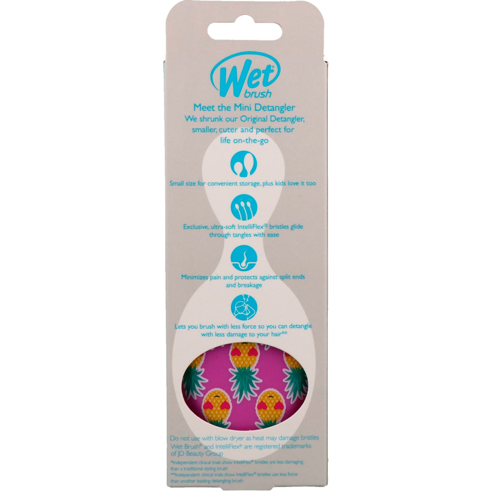 Comprar Wet Brush, Miniescova Desembaraçadora, Abacaxi Happy Hair, 1 Escova - Imagem 3
