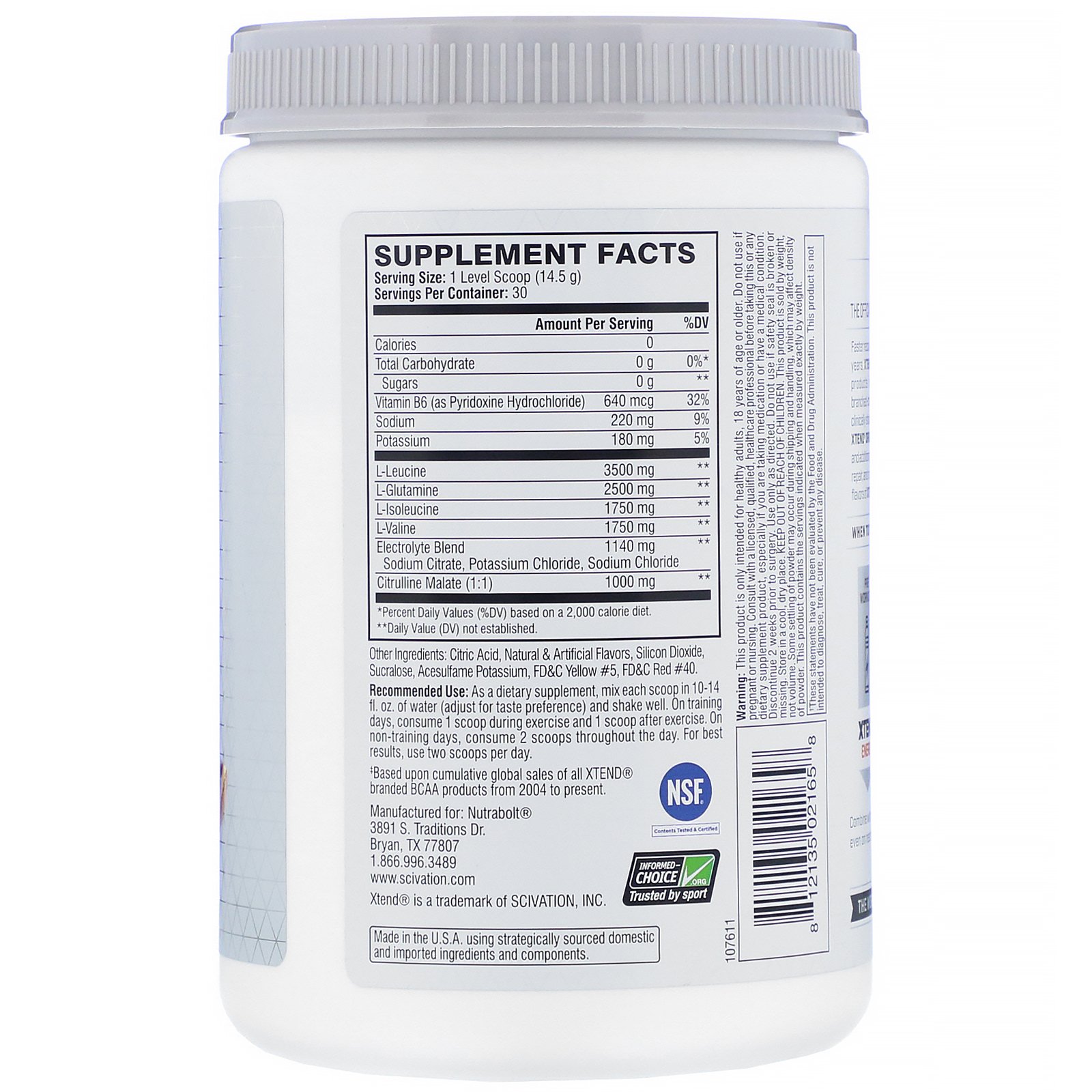 Comprar Scivation, Xtend, O Original com 7 g de BCAA, Italian Blood Orange, 435 g (15,3 oz) - Imagem 2