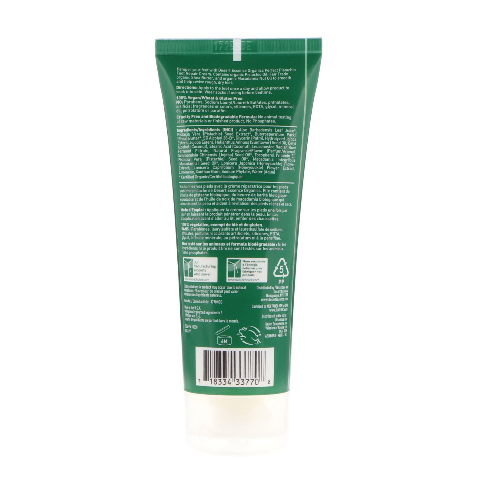 Comprar Desert Essence, Organics, Foot Repair Cream, Perfect Pistachio , 3.5 fl oz (103.5 ml) - Imagem 2
