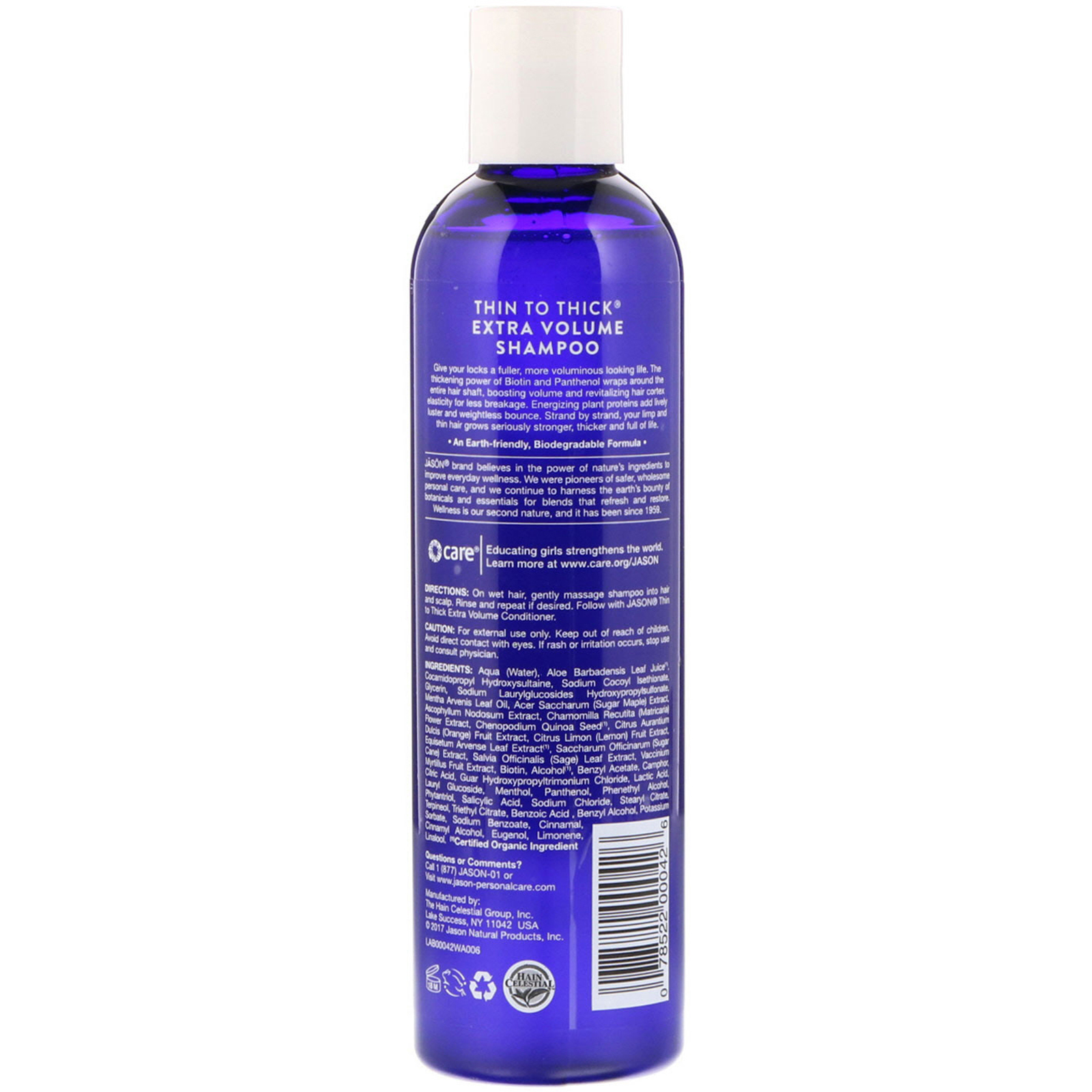 Comprar Jason Natural, Thin to Thick, Extra Volume Shampoo, 237 ml (8 fl oz) - Imagem 2