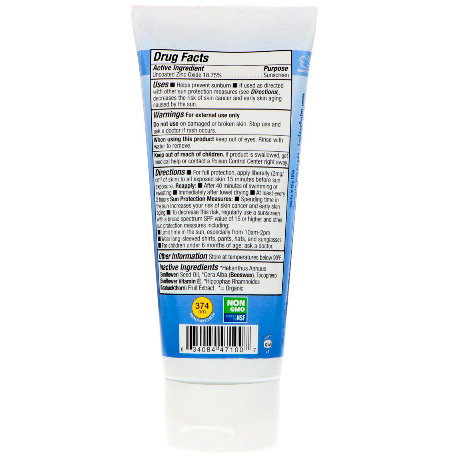 Comprar Badger Company, Creme Mineral Natural com Filtro Solar, Zinco Claro, FPS 30, Sem Fragrância, 2,9 fl oz (87 ml) - Imagem 2