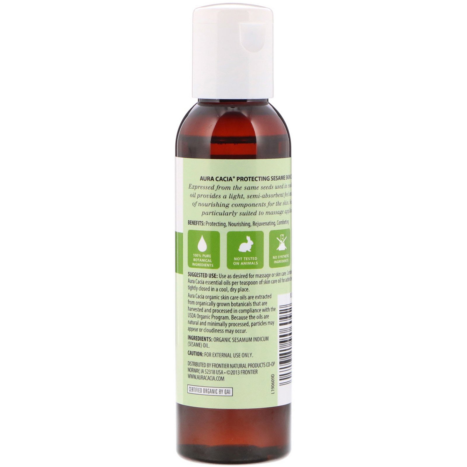 Comprar Aura Cacia, Óleo Orgânico de Cuidados com a Pele, Gergelim, 4 fl oz (118 ml) - Imagem 2