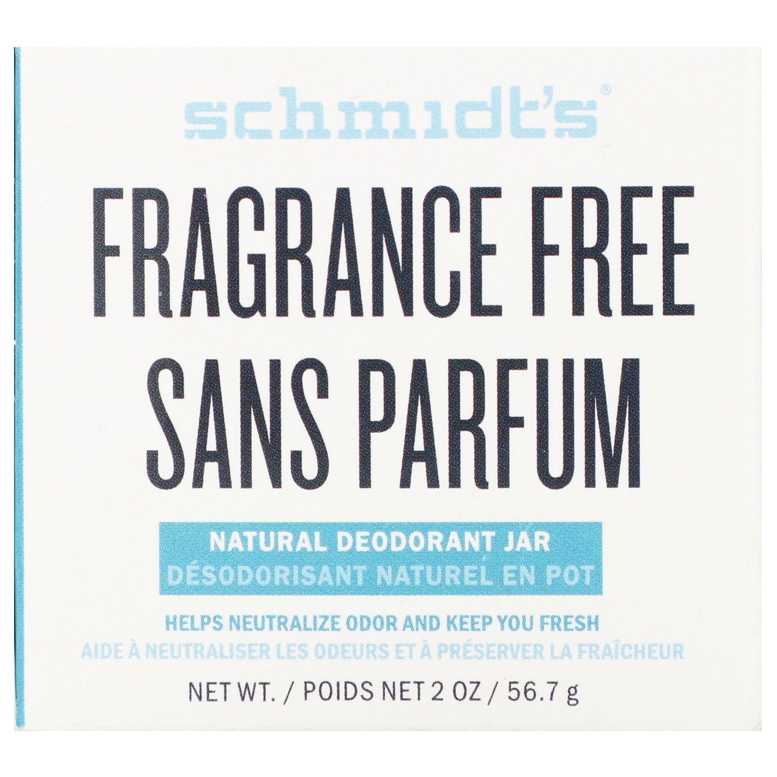 Comprar Schmidt's Naturals, Frasco de Desodorante Natural, Sem Perfume, 56,7 g (2 oz)