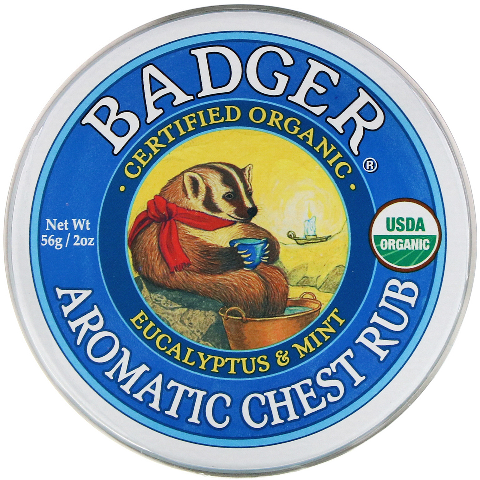 Comprar Badger Company, Creme Aromático para Fricção do Tórax, Eucalipto & Menta, 2 onças (56 g) - Imagem 3