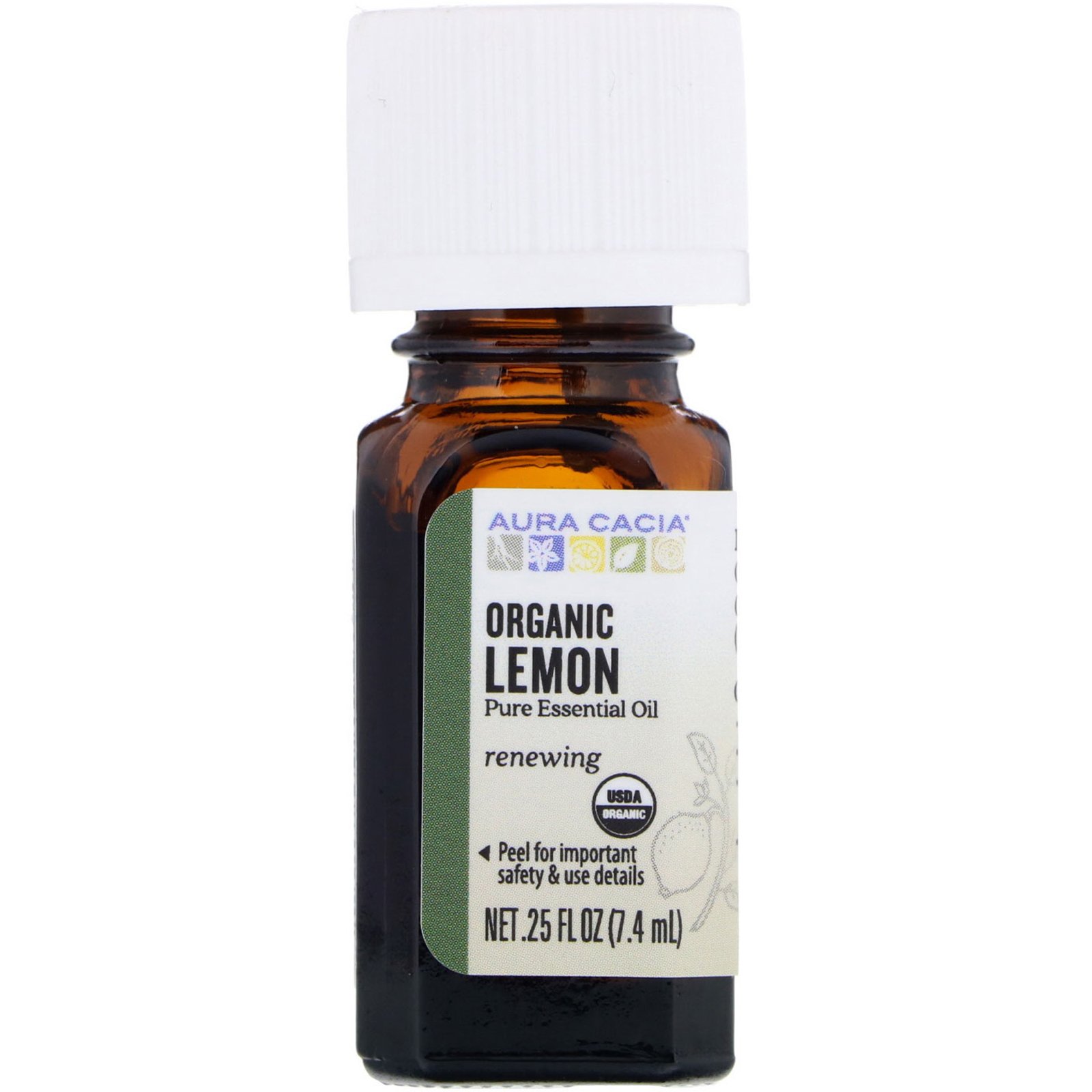 Comprar Aura Cacia, Organic Lemon, .25 fl oz (7.4 ml)