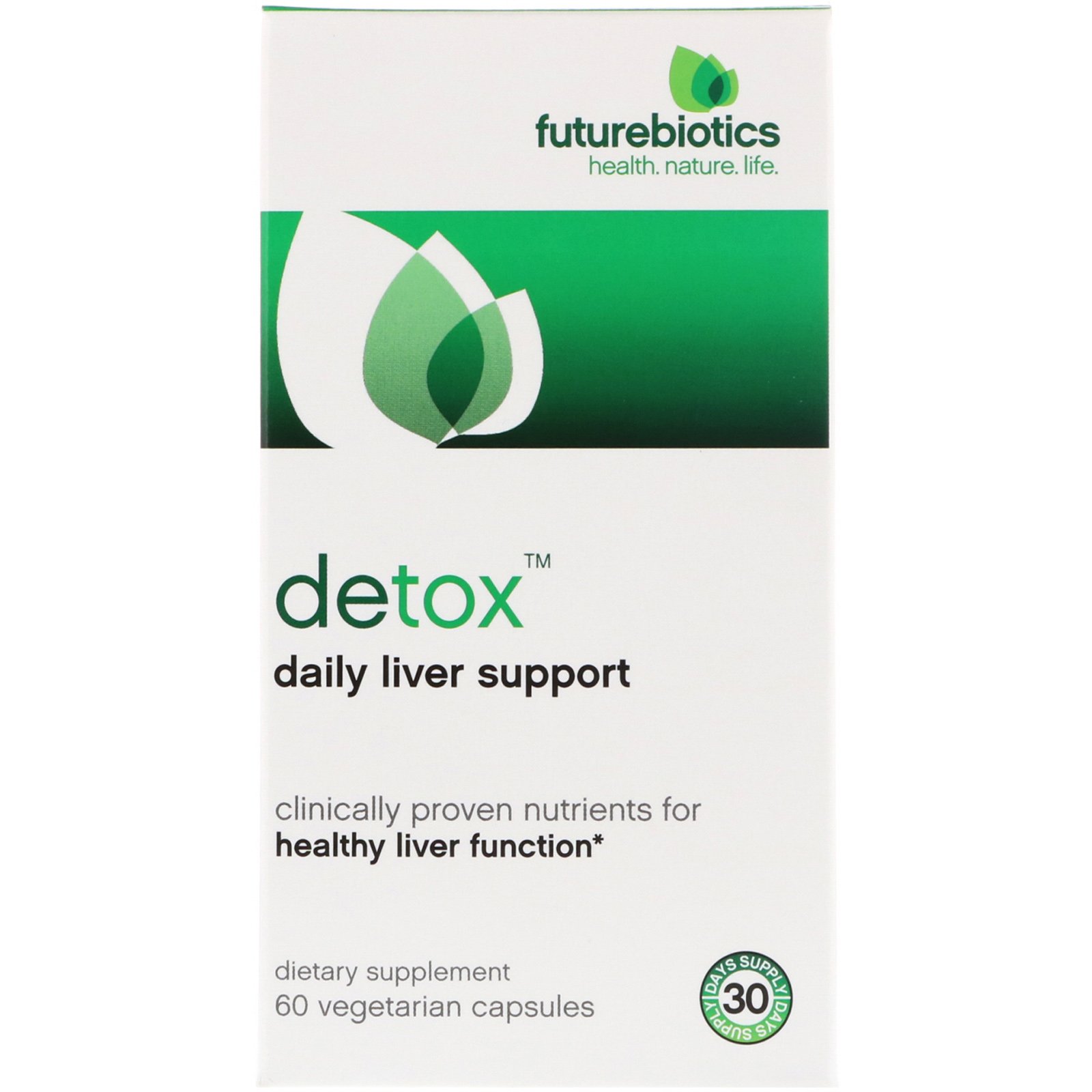 Comprar FutureBiotics, Detox, Apoio Diário ao Fígado , 60 Cápsulas Vegetais