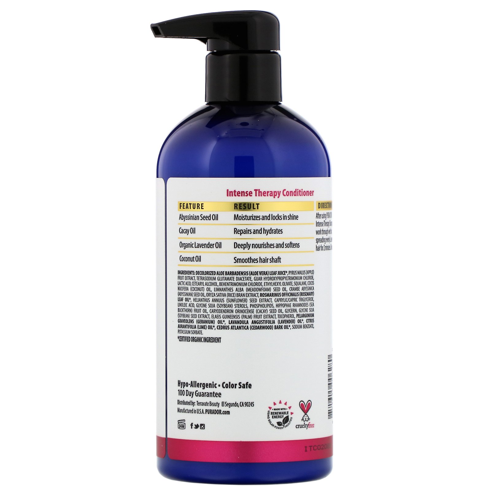 Comprar Pura D'or, Condicionador de Terapia Intensa, 16 fl oz (473 ml) - Imagem 2