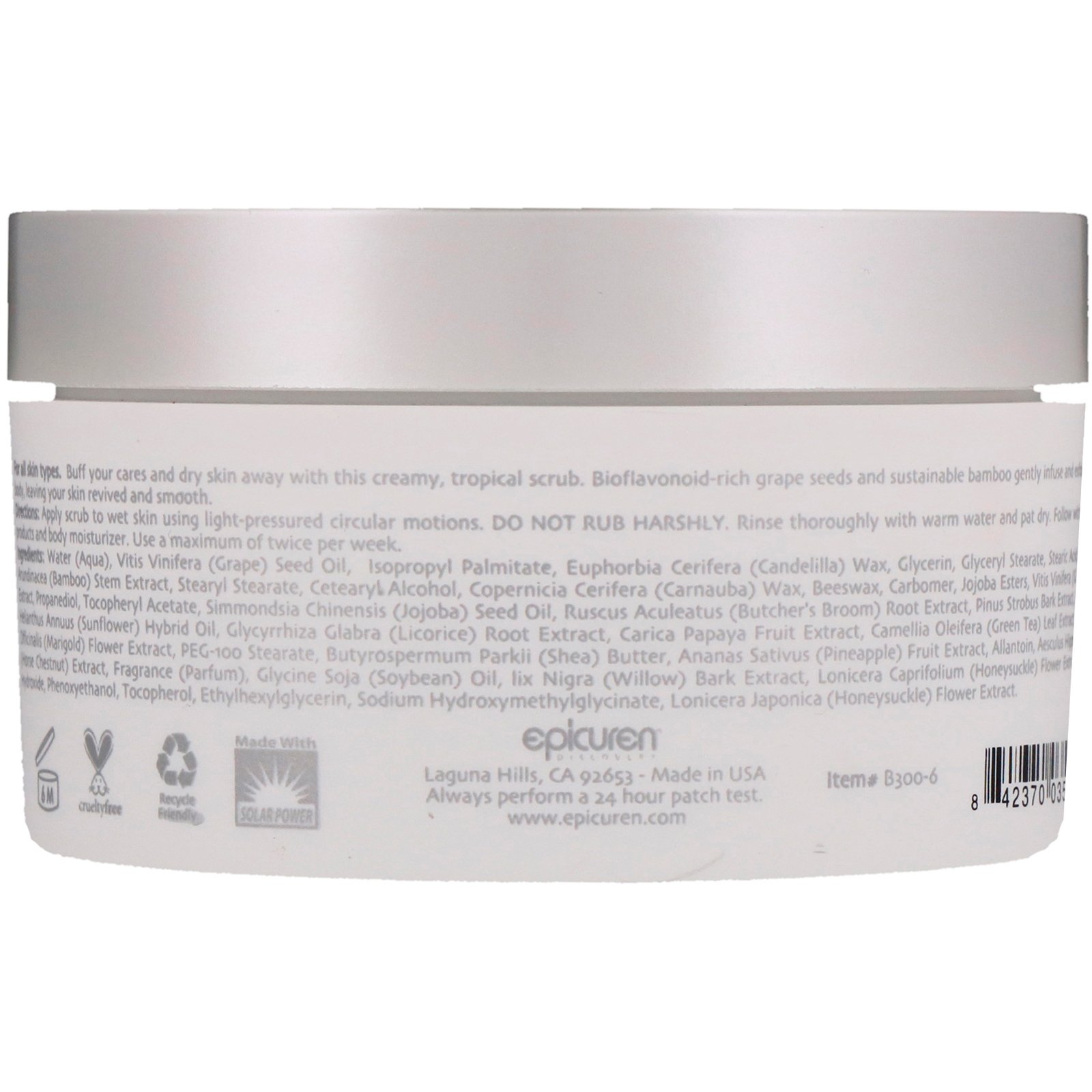 Comprar Epicuren Discovery, Bamboo Body Polish, Papaya Pineapple, 6.7 fl oz (190 g) - Imagem 2