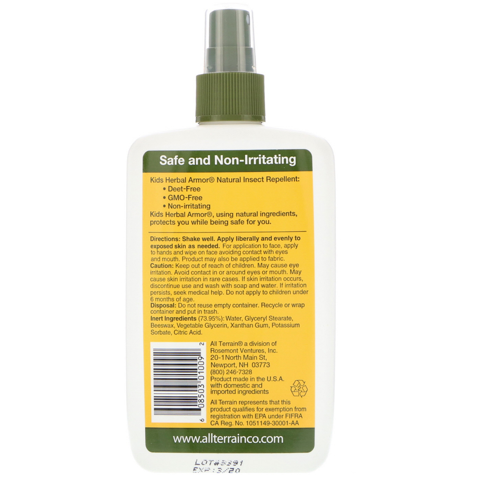 Comprar All Terrain, Proteção Herbal para Crianças, Repelente de Insetos Natural, 8 fl oz (240 ml) - Imagem 2