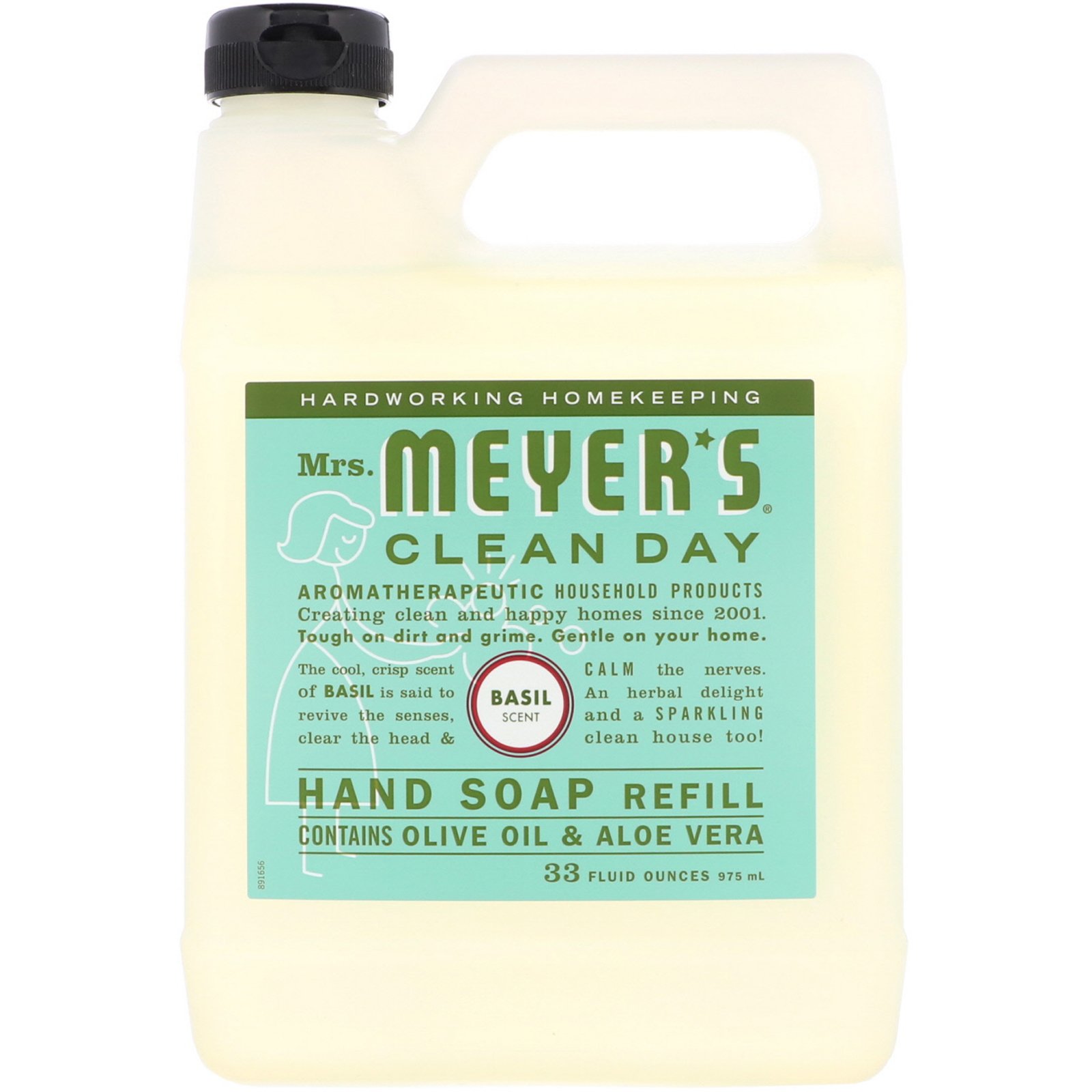 Comprar Mrs. Meyers Clean Day, Refil de Sabão de Mão Líquido, Odor de Manjericão 33 fl oz (975 ml)