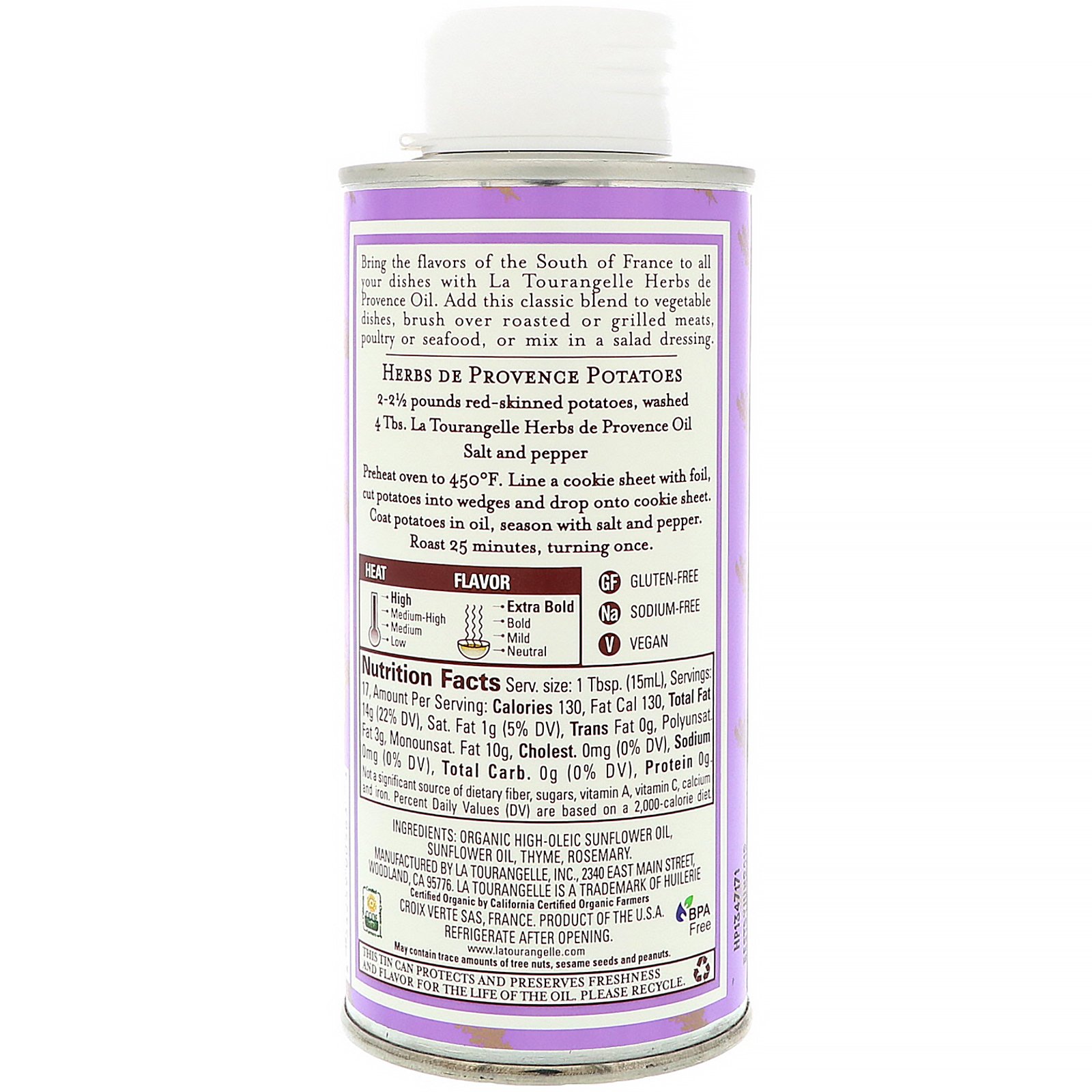 Comprar La Tourangelle, French Infused Herbs De Provence Oil, 8.45 fl oz (250 ml) - Imagem 2