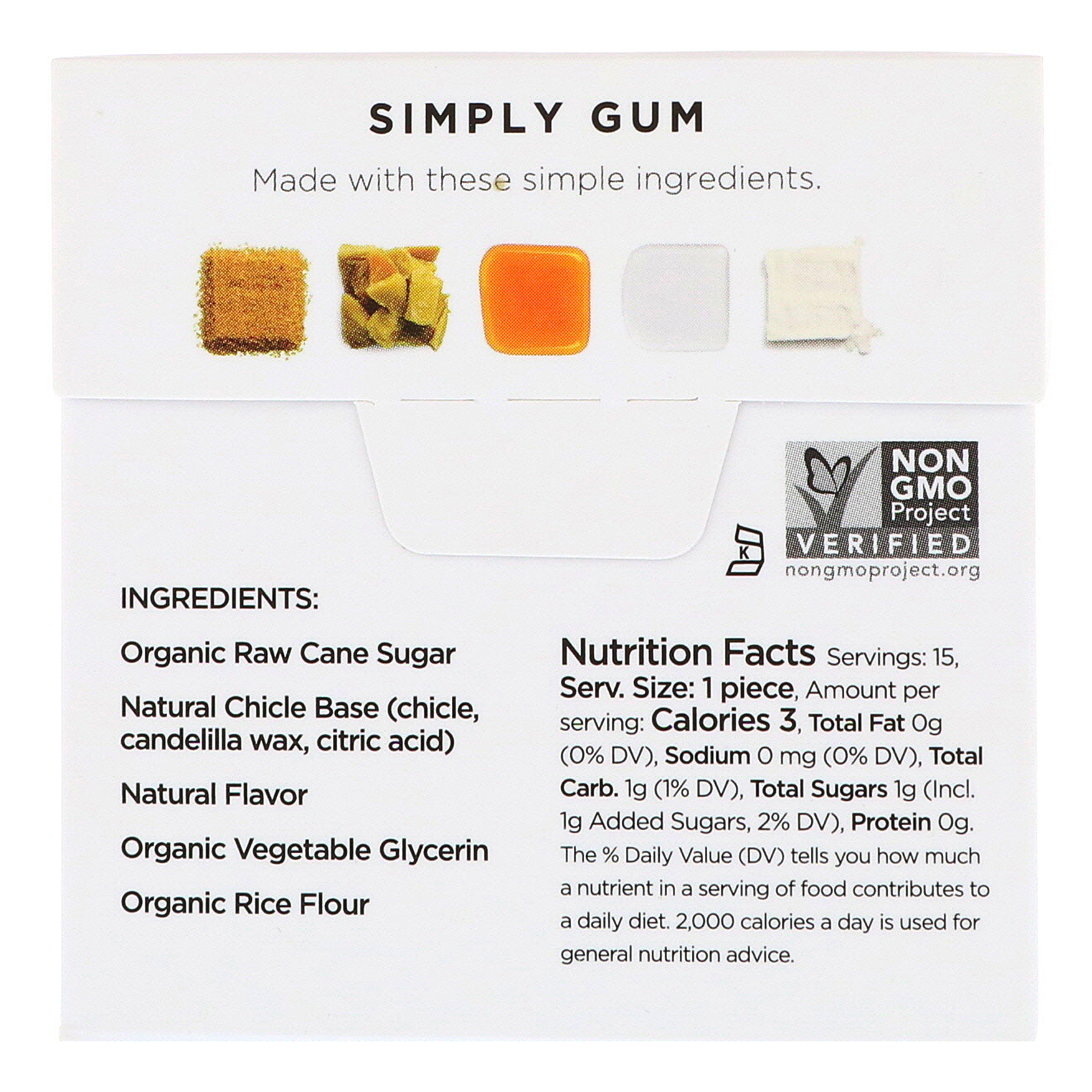 Comprar Simply Gum, Goma de Mascar, Bordo Natural, 15 Unidades - Imagem 2