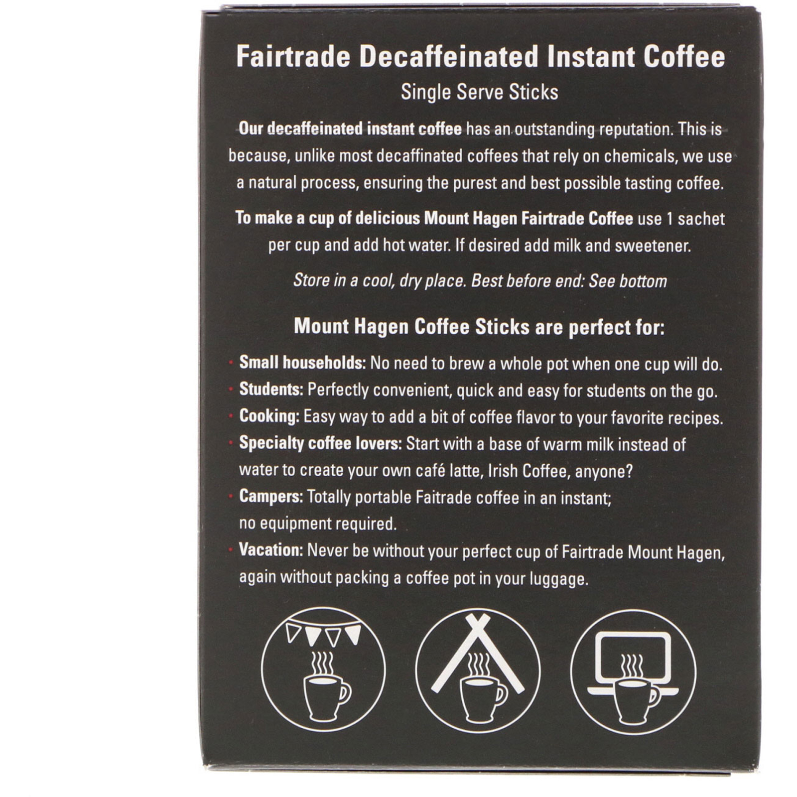 Comprar Mount Hagen, Café Orgânico Instantâneo Descafeinado, 25 Sachês de Porções Individuais, 1,76 oz (50 g) - Imagem 2
