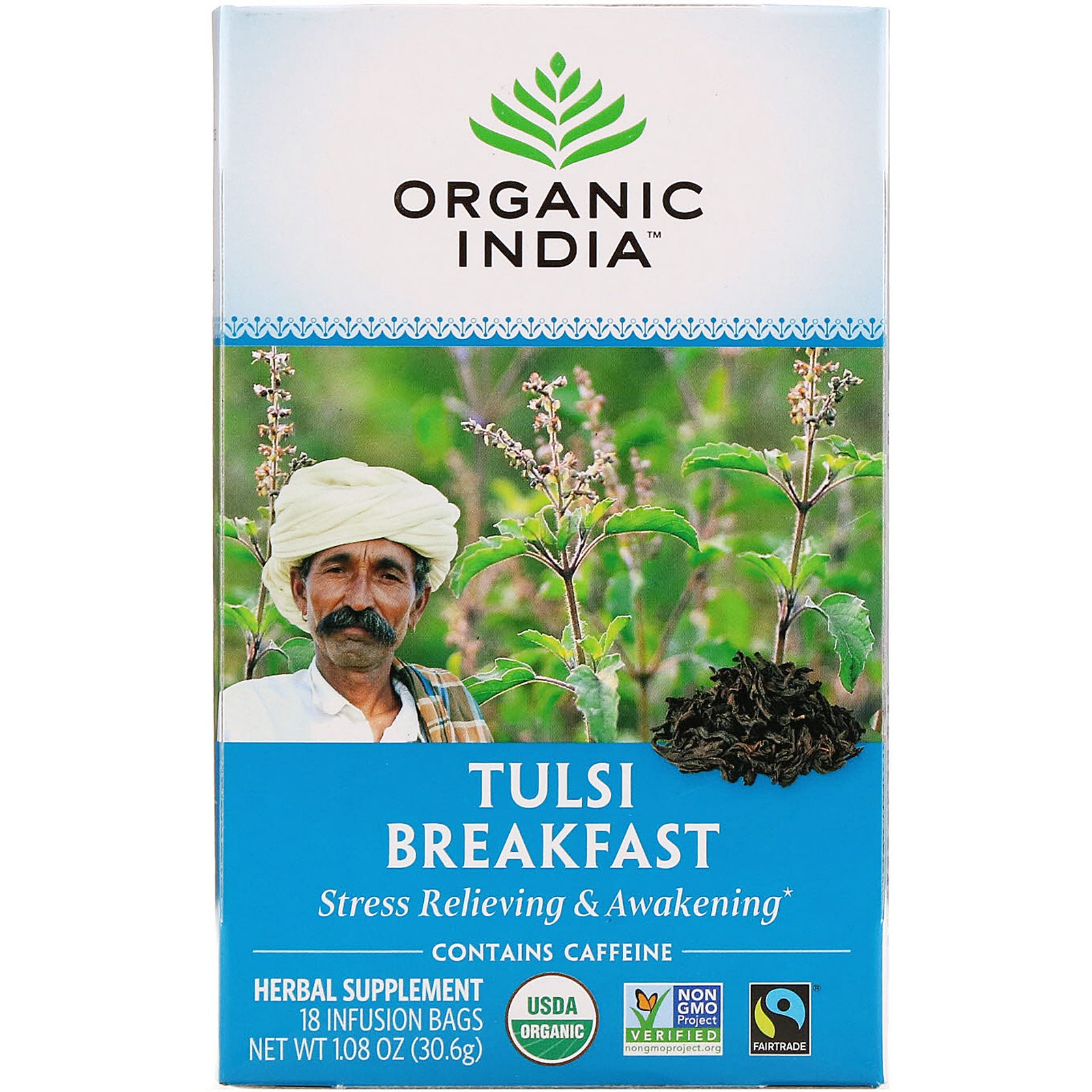 Comprar Organic India, Tulsi Tea, Breakfast, 18 Infusion Bags, 1.08 oz (30.6 g)