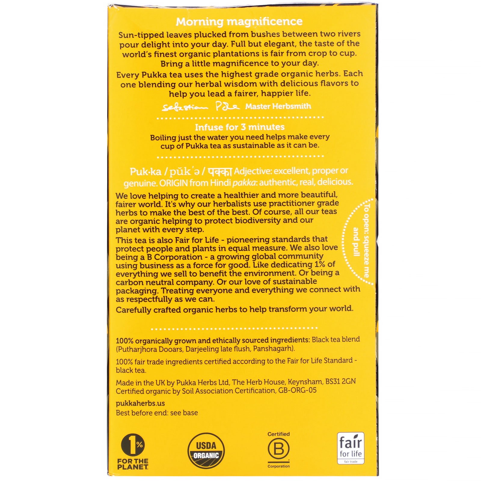 Comprar Pukka Herbs, Organic Elegant English Breakfast, 20 Black Tea Sachets, 1.76 oz (50 g) - Imagem 2