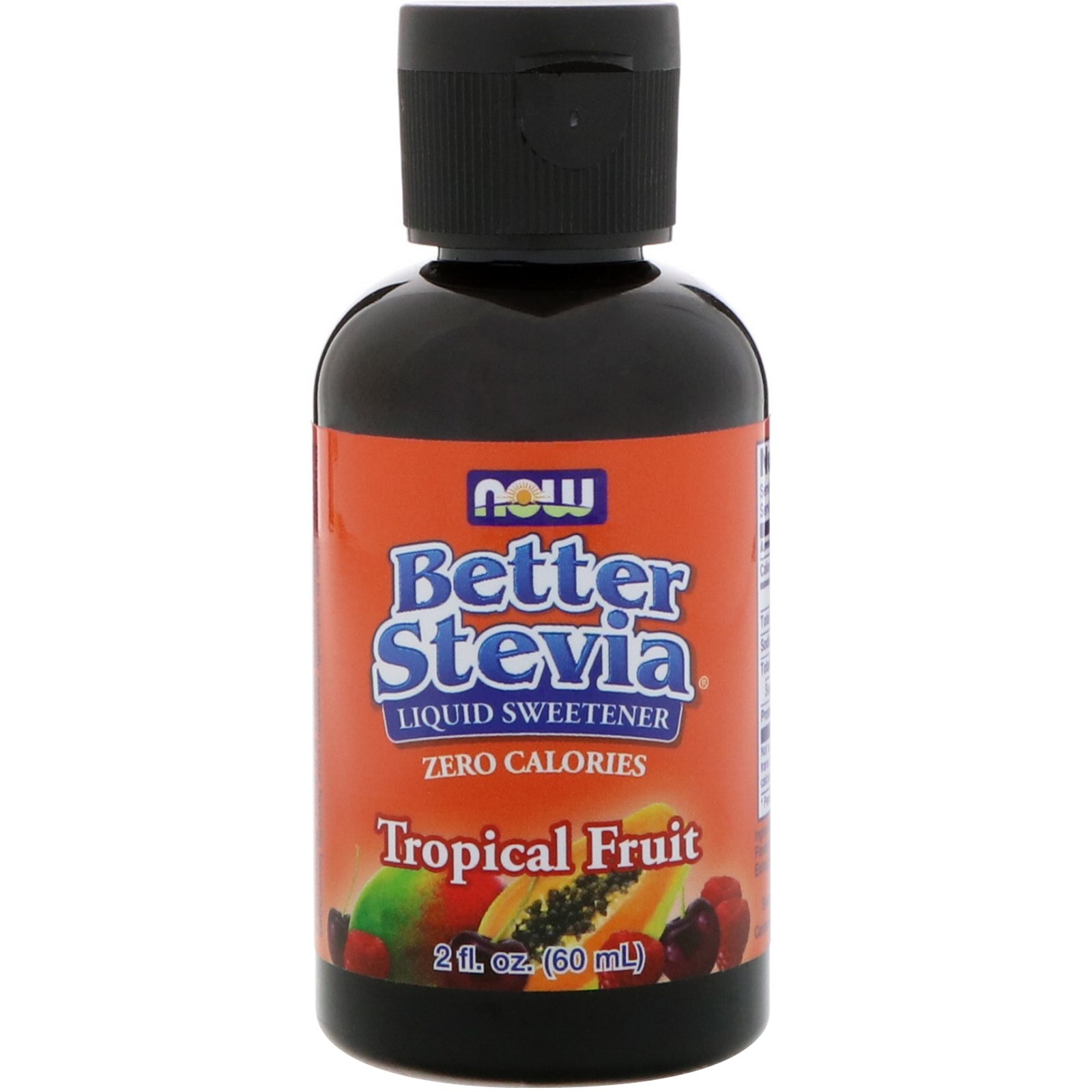 Comprar Now Foods, Estévia Líquido Adoçante, Frutas Tropicais, 2 fl oz (60 ml)