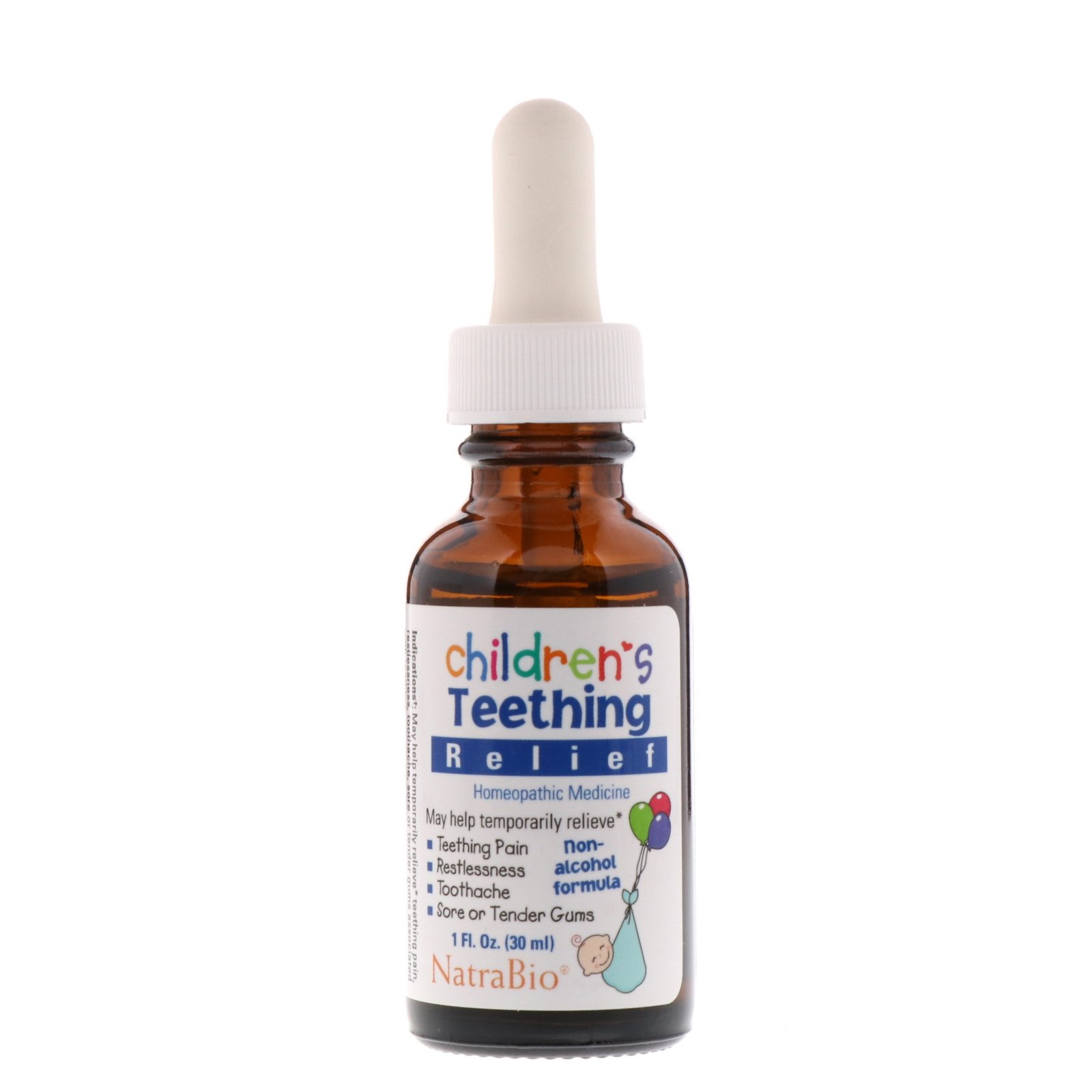 Comprar NatraBio, Alívio para a dentição infantil, Fórmula sem álcool, Líquido, 30 ml (1 fl oz) - Imagem 3