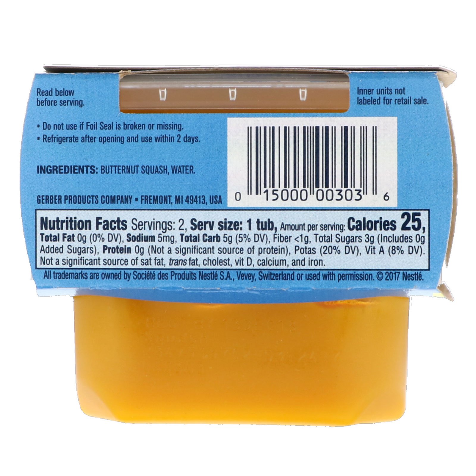 Comprar Gerber, Butternut Squash, 2 Pack, 2 oz (56 g) Each - Imagem 2