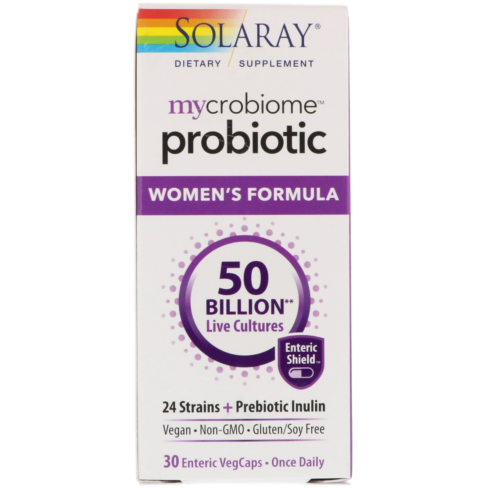 Comprar Solaray, Mycrobiome Probiotic, Women's Formula, 50 Billion, 30 Enteric VegCaps