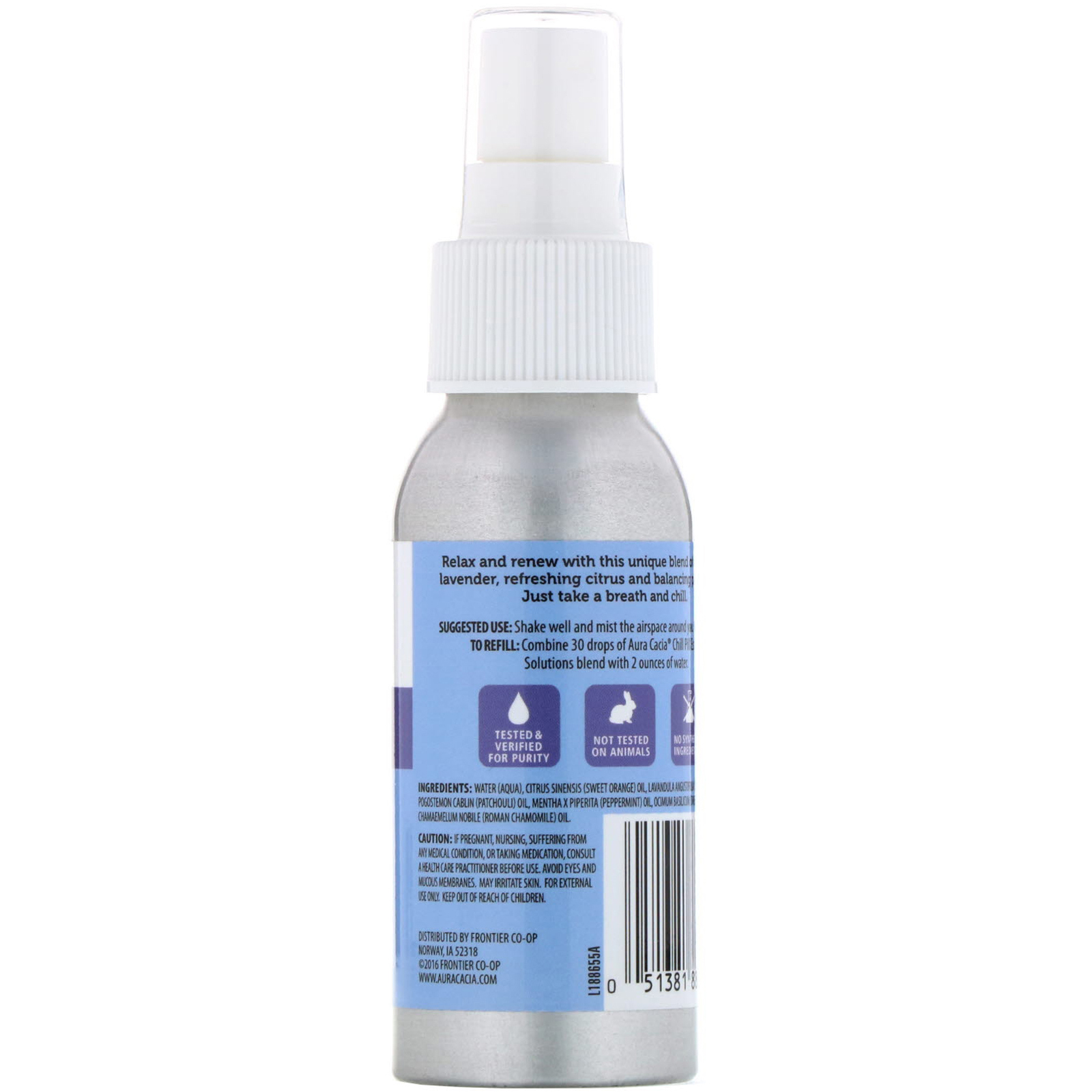 Comprar Aura Cacia, Chill Pill, Bruma de Soluções Essenciais, 2 fl oz (59 ml) - Imagem 2