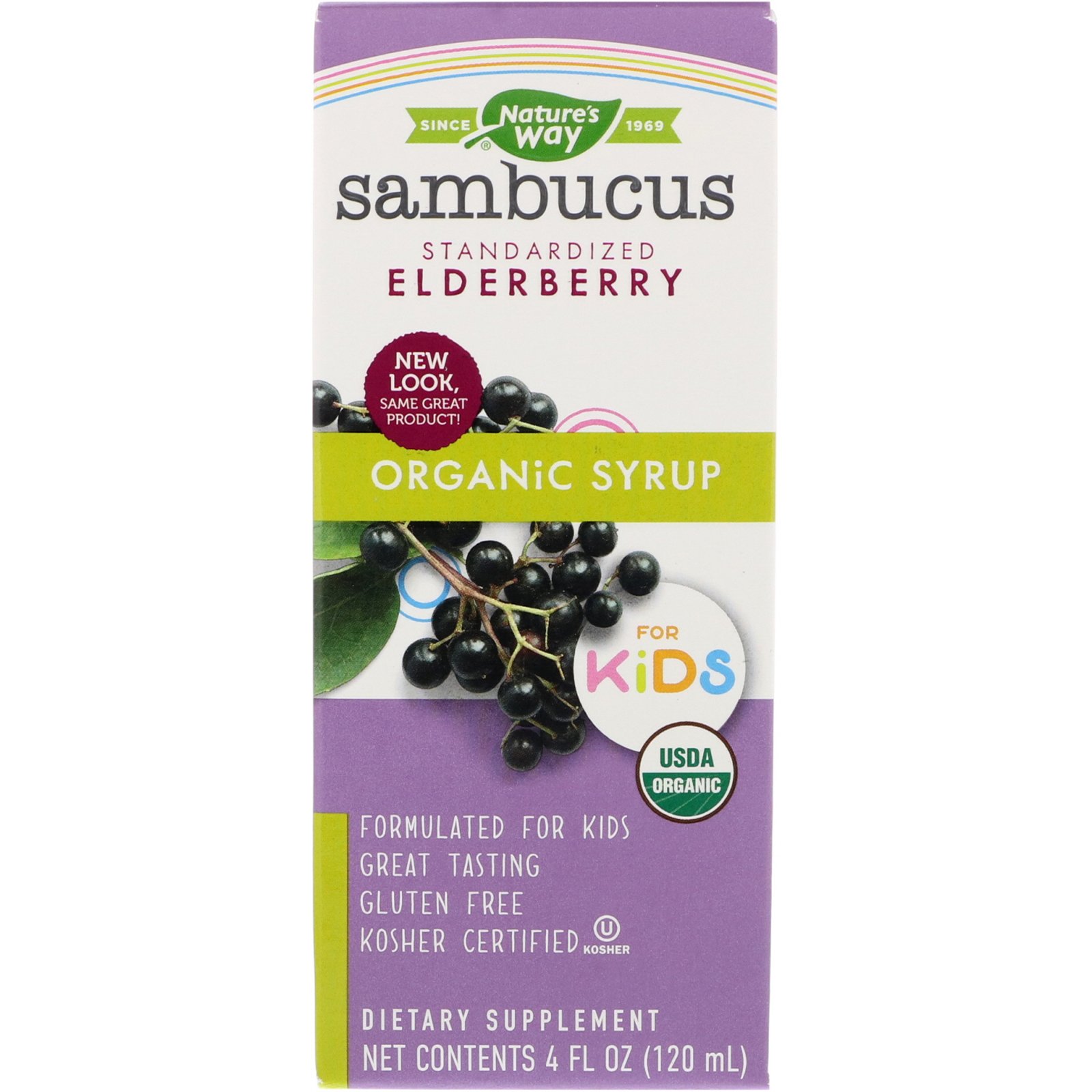 Comprar Nature's Way, Xarope de Sambucus Orgânico para Crianças, Baga de Sabugueiro Padronizada, 120 ml (4 fl oz)