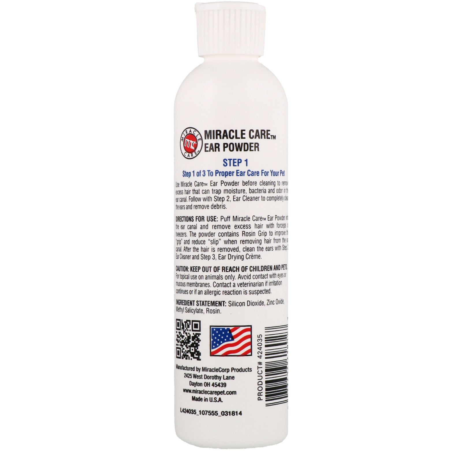 Comprar Miracle Care, Ear Care, Ear Powder, For Dogs & Cats, Step 1, 24 g - Imagem 2