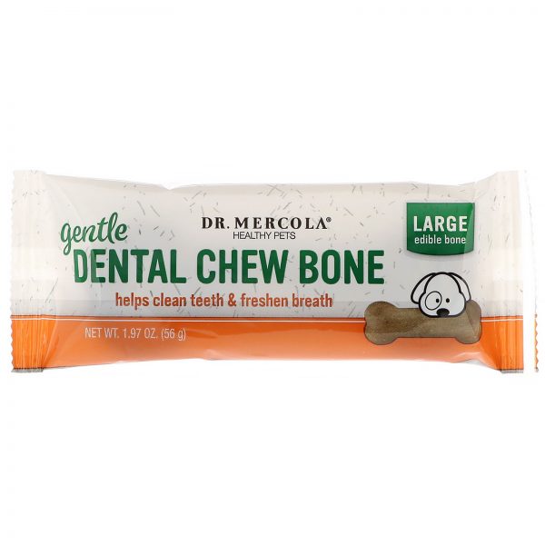 Comprar Dr. Mercola, Gentle Dental Chew Bone, Large, For Dogs, 12 Bones, 1.97 oz (56 g) Each - Imagem 4