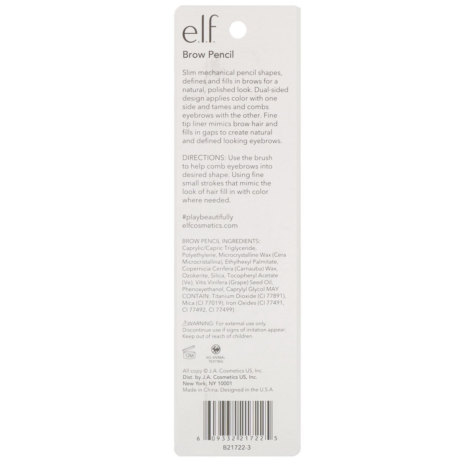 Comprar E.L.F., Lápis de Sobrancelha, Castanho Natural, 0,006 oz (0,18 g) - Imagem 3