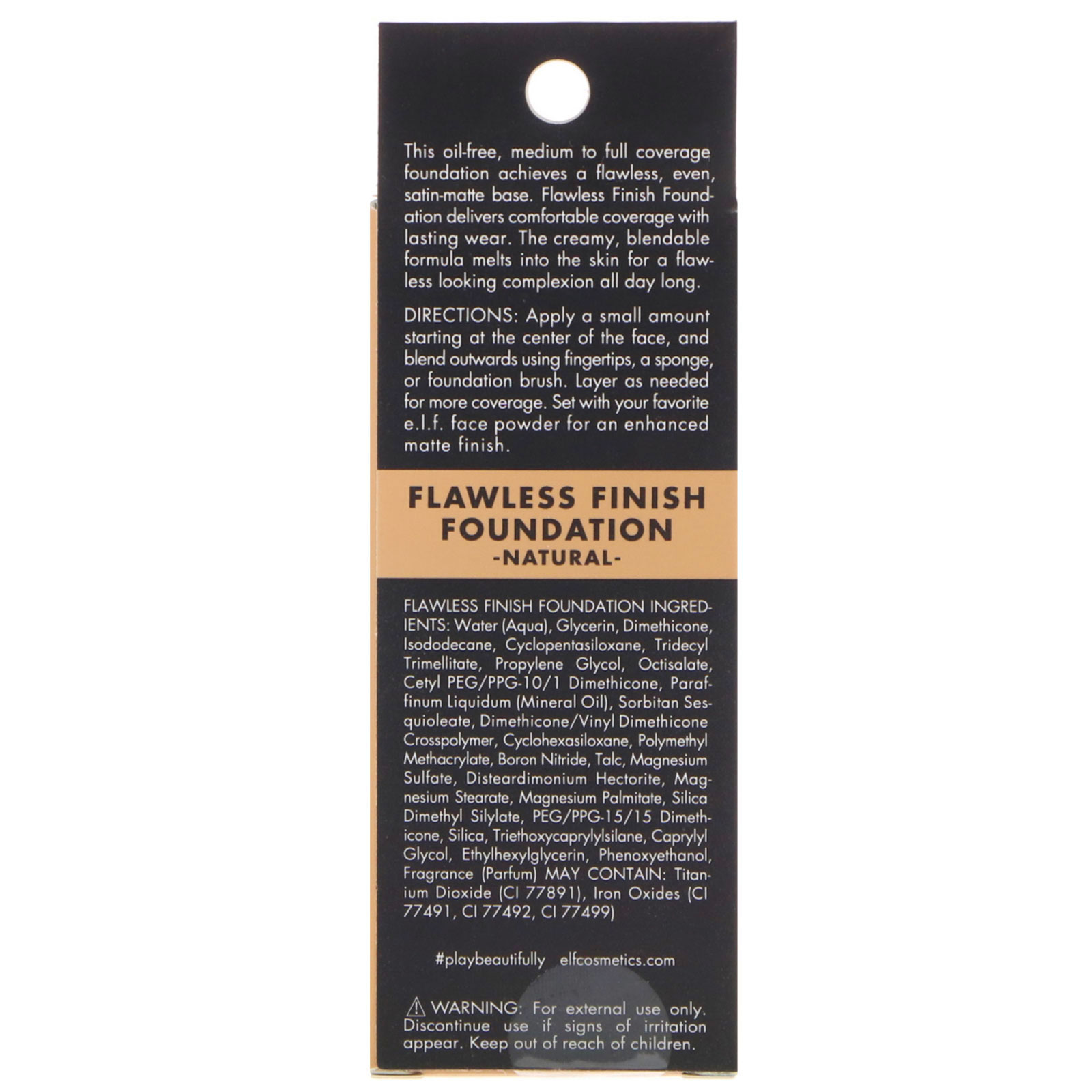Comprar E.L.F., Flawless Finish Foundation, Sem Óleo, Natural, 20 ml (0,68 fl oz) - Imagem 3