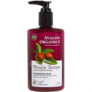 Comprar Avalon Organics, Terapia para rugas, com CoQ10 e quadril de rosas, Leite de limpeza, 251 ml
