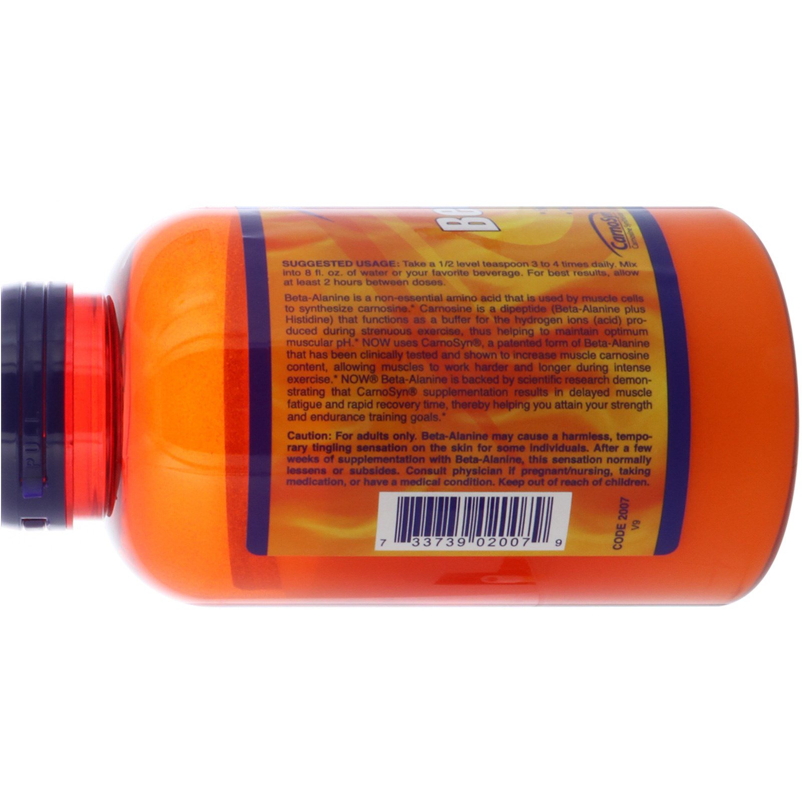 Comprar Now Foods, Esportes, Beta-Alanina, Pó Puro, 500 g (17,6 oz) - Imagem 3
