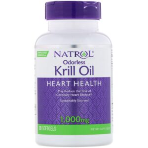 Comprar Natrol, Óleo de Krill inodoro, 1.000 mg, 30 Cápsulas Softgel