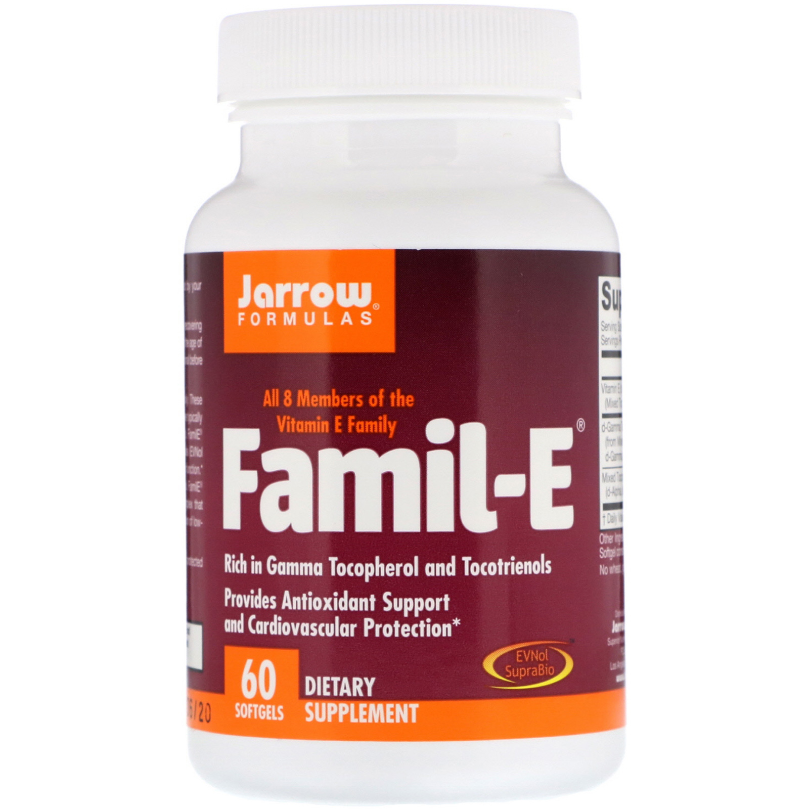 Comprar Jarrow Formulas, Famil-E, 60 Cápsulas Softgel