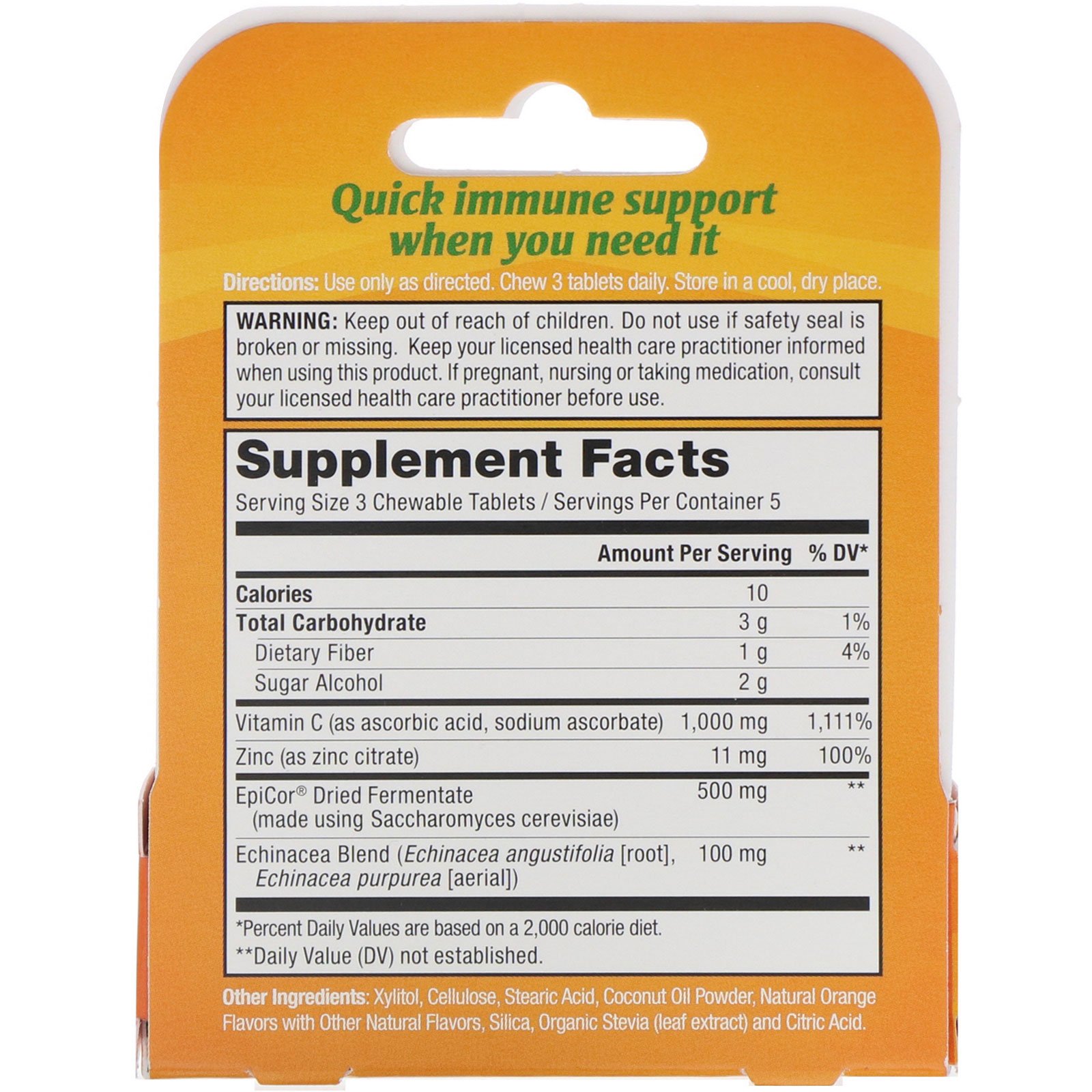 Comprar Zand, Immune Fast, Laranja Azeda, 15 Comprimidos Mastigáveis - Imagem 2