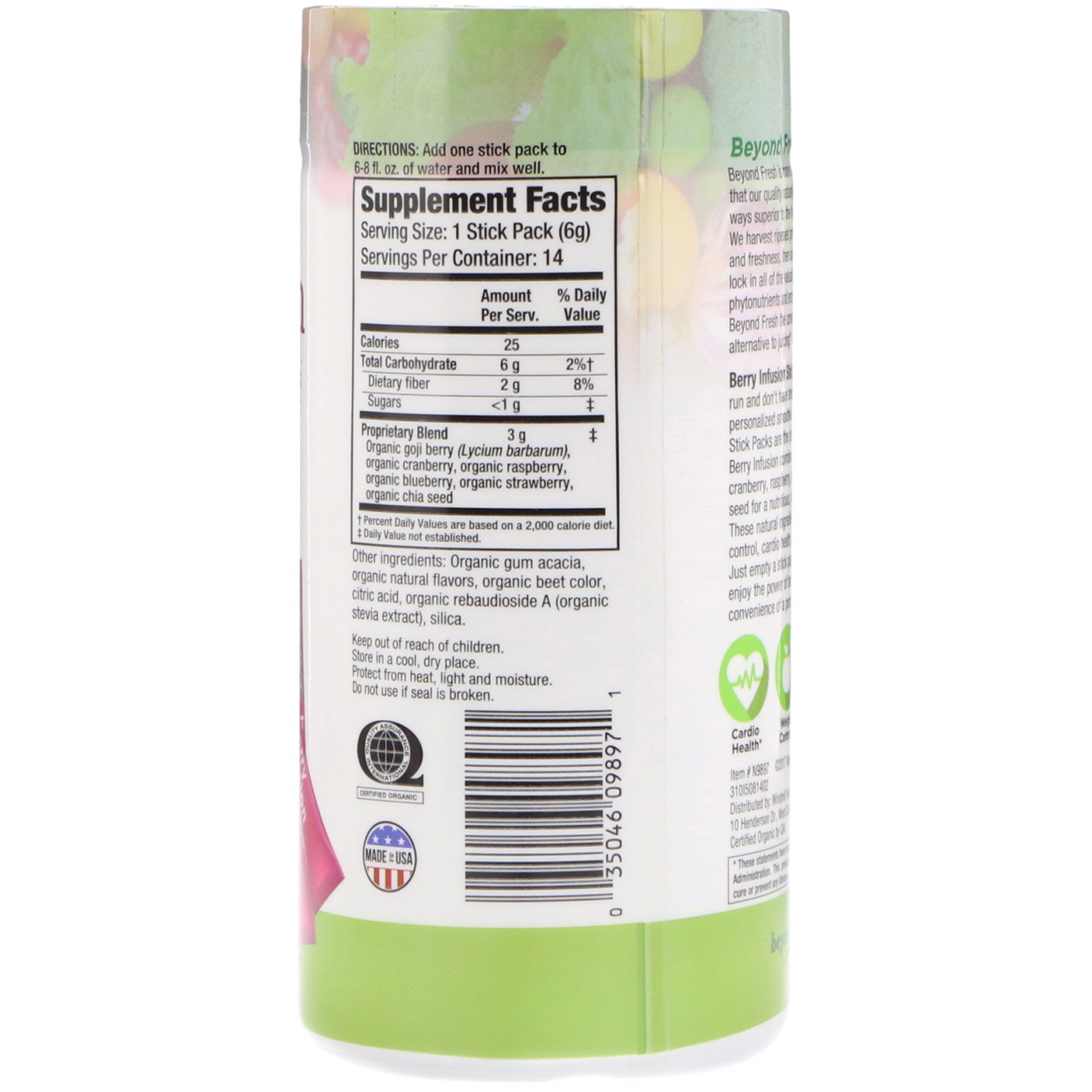 Comprar Beyond Fresh, Infusão de Frutas Vermelhas, Frutas Mistas e Chia, 14 Sachês de Porções Individuais - Imagem 2