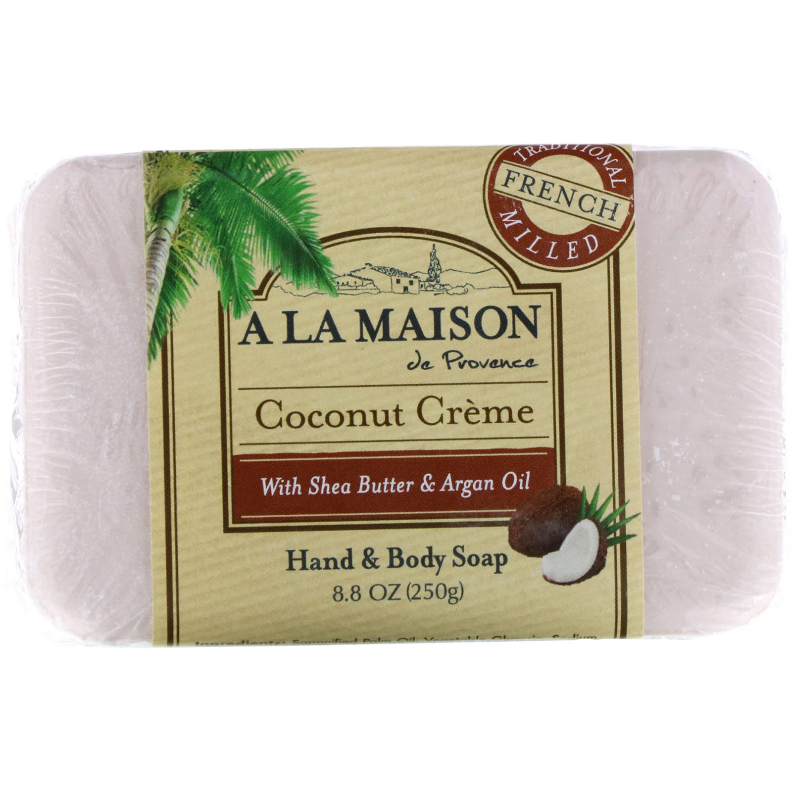 Comprar A La Maison de Provence, Sabão em Barra para Mãos e Corpo, Creme de Coco, 8,8 oz (250 g)