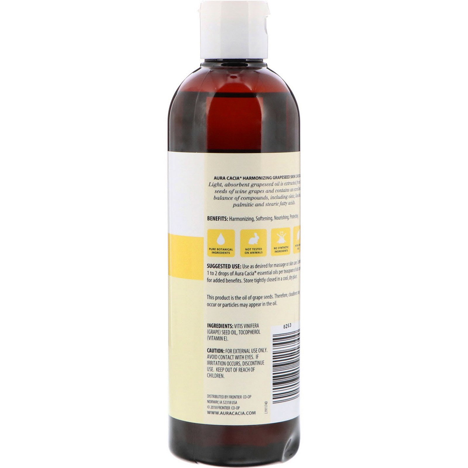 Comprar Aura Cacia, Skin Care Oil, Harmonizing Grapeseed, 16 fl oz (473 ml) - Imagem 2