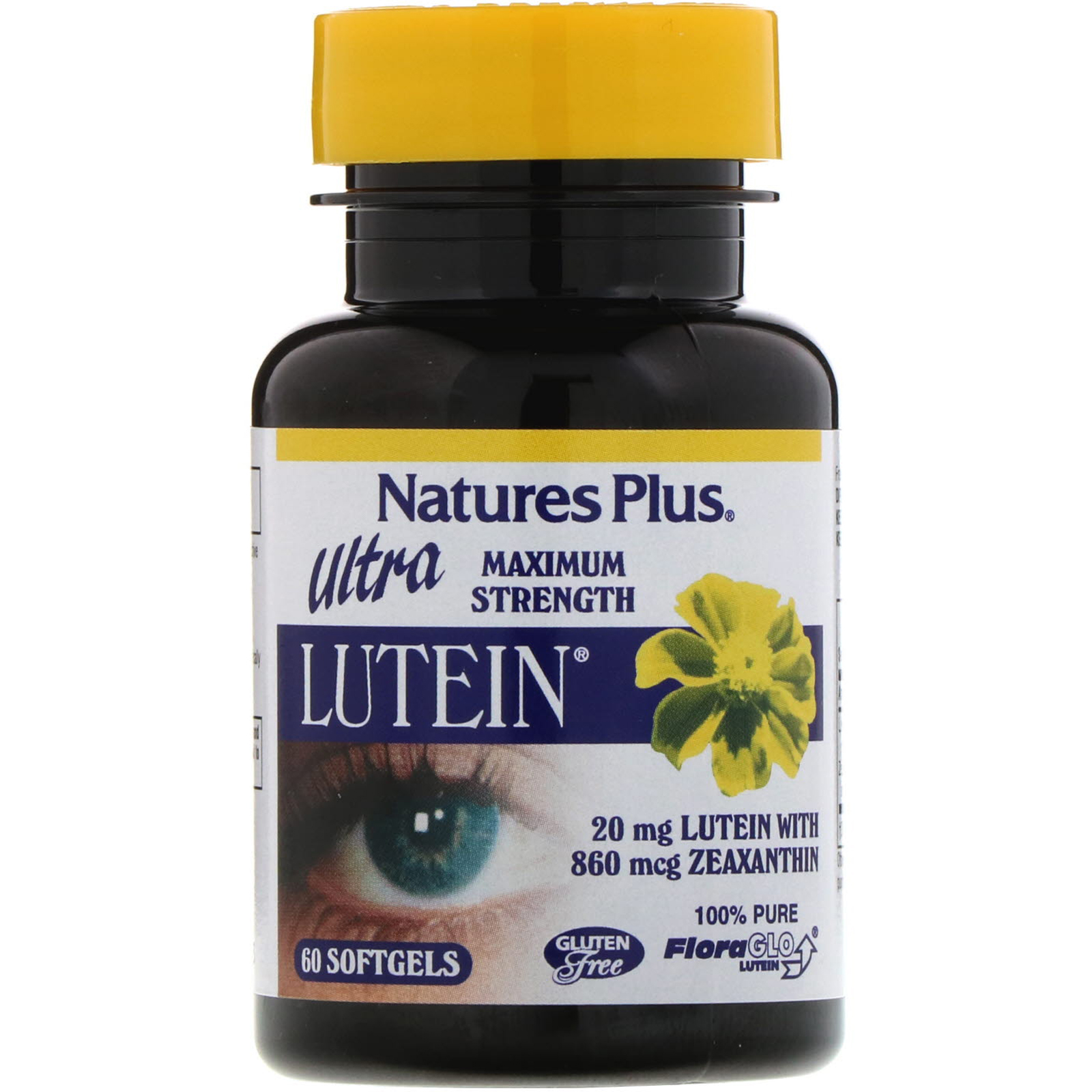 Comprar Nature's Plus, Ultra Lutein, Força Máxima, 20 mg, 60 Cápsulas Softgel - Imagem 3