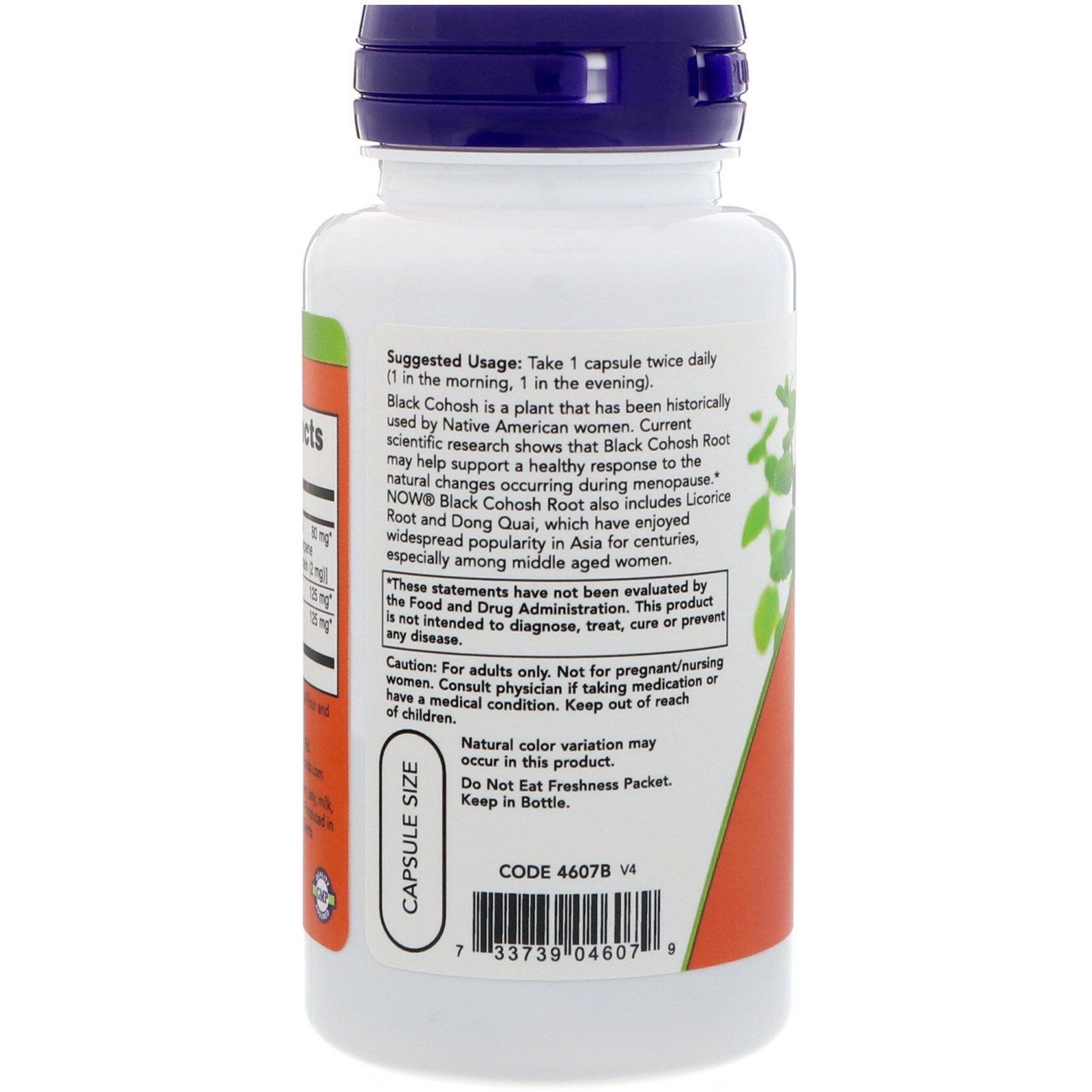 Comprar Now Foods, Raiz de erva-de-são-cristovão, 80 mg, 90 cápsulas - Imagem 3